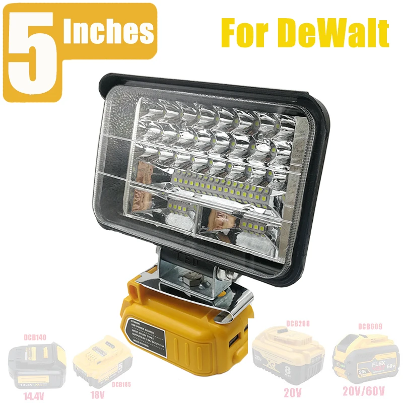 Car LED Working Lamp 60W 5A Converter Adapter USB Charger Work Light DC 14-21V For 20V 18V Lithium Battery 12V Output
Car LED Working Lamp 60W 5A Converter Adapter USB Charger Work Light DC 14-21V For 20V 18V Lithium Battery 12V Output