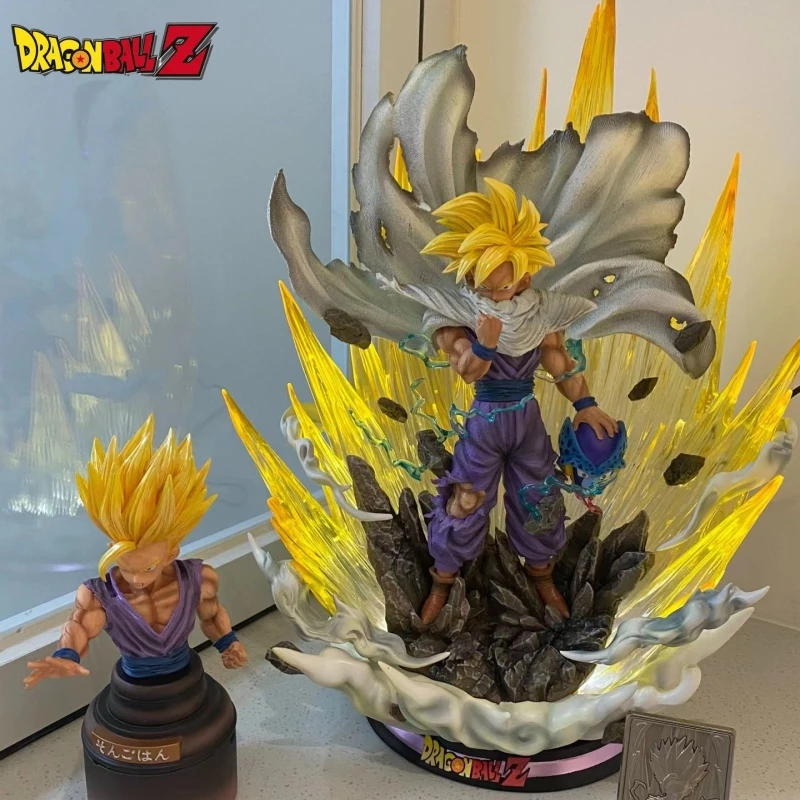 Dragon Ball Son фигурка гохана 42 см Super Saiyan 2 Gk Dbz Cell Аниме фигурки Статуэтки из ПВХ со