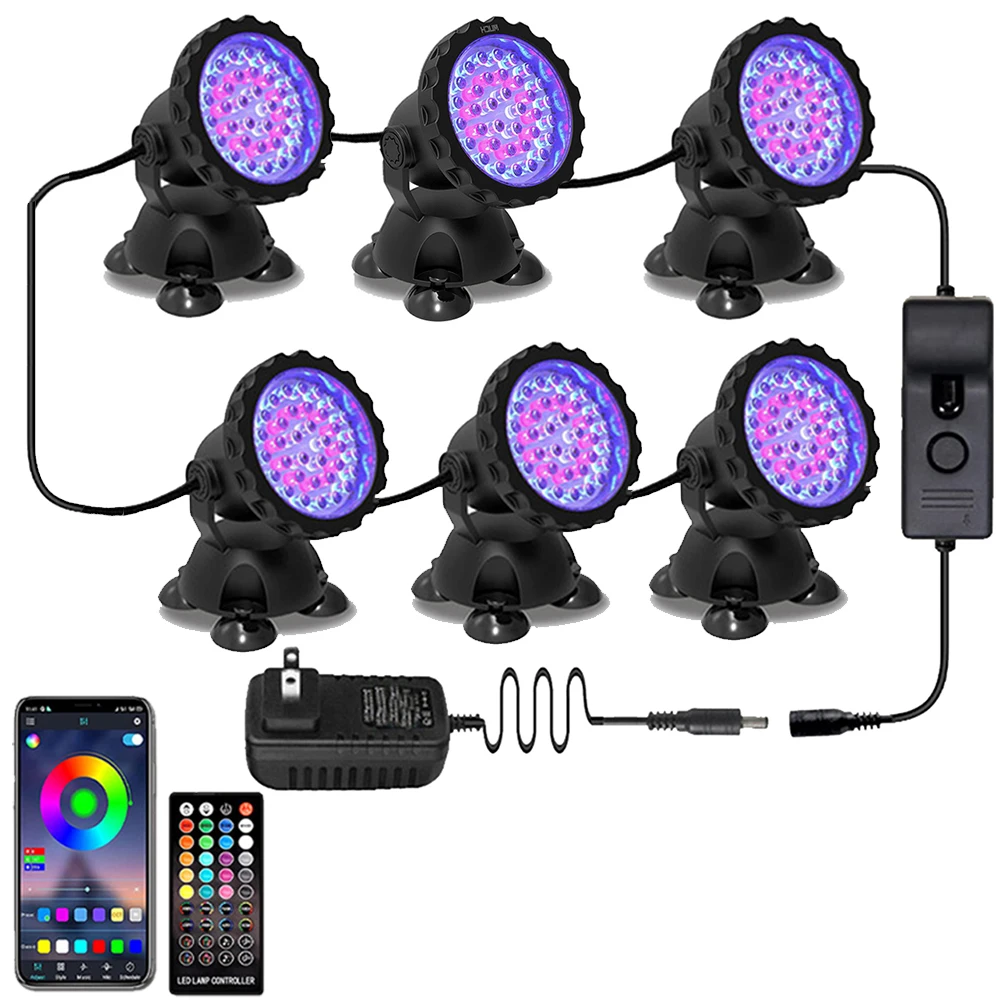 IP68 RGB подводный фонтан с управлением через приложение, умный подводный светильник для пруда, 36 светодиодов, Водонепроницаемый погружной Лан...
IP68 RGB подводный фонтан с управлением через приложение, умный подводный светильник для пруда, 36 светодиодов, Водонепроницаемый погружной Лан...