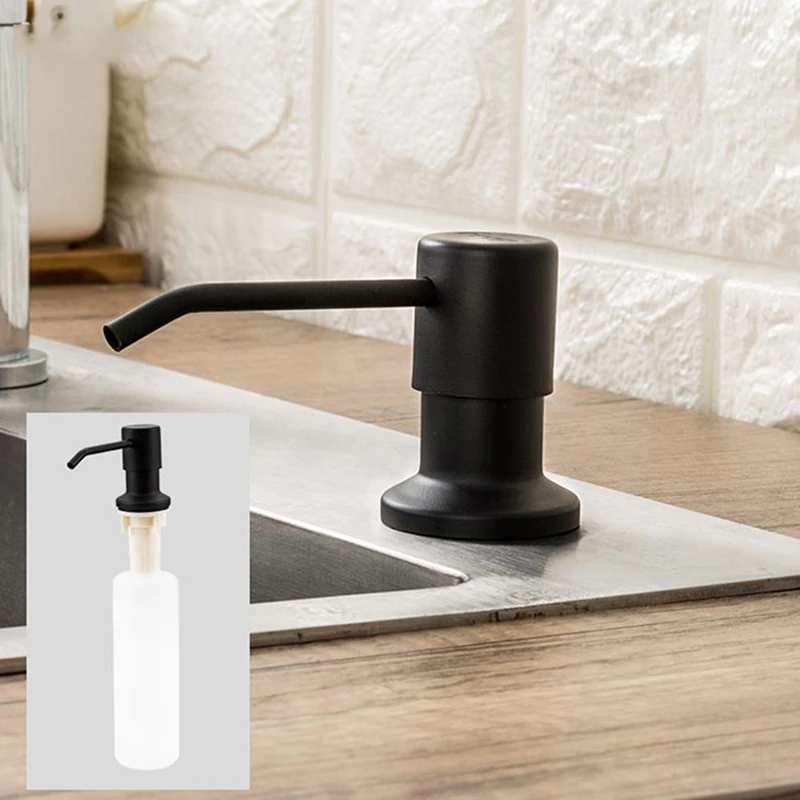 350ml Soap Dispenser Stainless Steel Plastic Liquid Soap Dispenser Lotion Pumps Cover Built In Kitchen Sink Countertop
350ml Soap Dispenser Stainless Steel Plastic Liquid Soap Dispenser Lotion Pumps Cover Built In Kitchen Sink Countertop