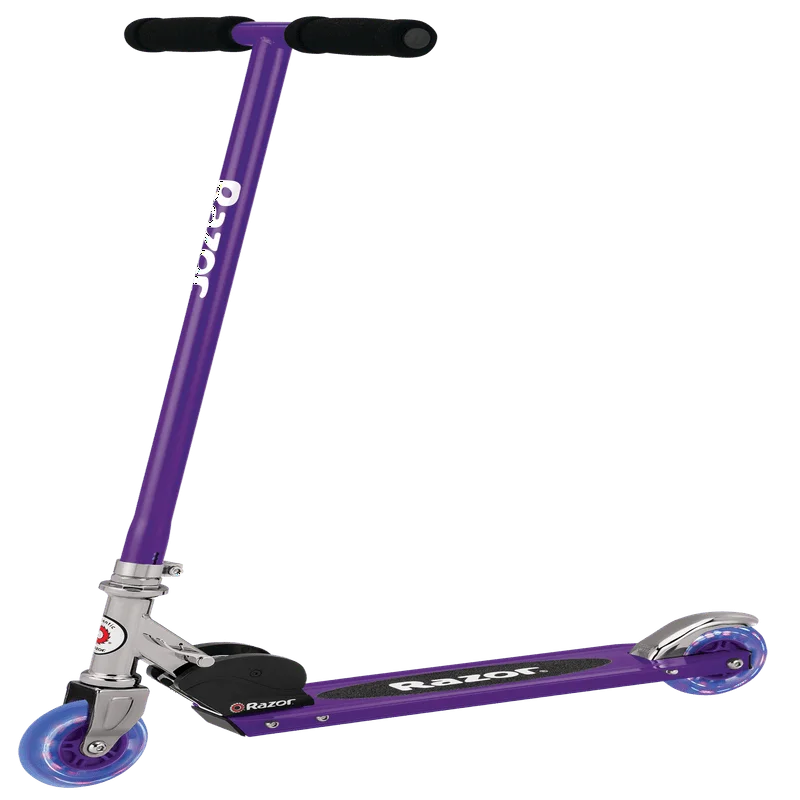 S Folding Kick Scooter with Light-Up Wheels - Purple, Ages 5+ and Riders Up to 110 lbs
S Folding Kick Scooter with Light-Up Wheels - Purple, Ages 5+ and Riders Up to 110 lbs