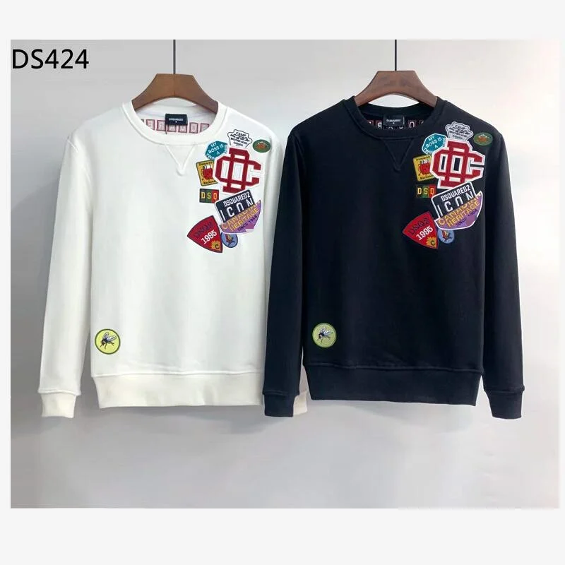 Dsquared2 Classic Men's Printed Sweater Long-sleeved Pullover Simple Round Neck Clothing Slim Casual Loose Sweatshirt DS424 
Dsquared2 Classic Men's Printed Sweater Long-sleeved Pullover Simple Round Neck Clothing Slim Casual Loose Sweatshirt DS424