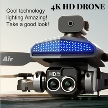 Drone Profissional 4K HD Dual Camera LED Light 540° Obstacle Avoidance Aerial Photography Optical Flow Hovering Drones Toy Gifts