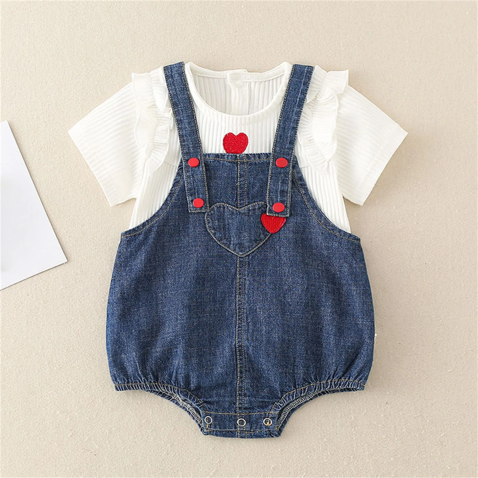 2023 Summer Baby Clothing Sets Boys Girls Solid Color Ribbed TShirt+Denim Jumpsuit Pocket Bodysuit Toddler Baby Cowboy Rompers
2023 Summer Baby Clothing Sets Boys Girls Solid Color Ribbed TShirt+Denim Jumpsuit Pocket Bodysuit Toddler Baby Cowboy Rompers