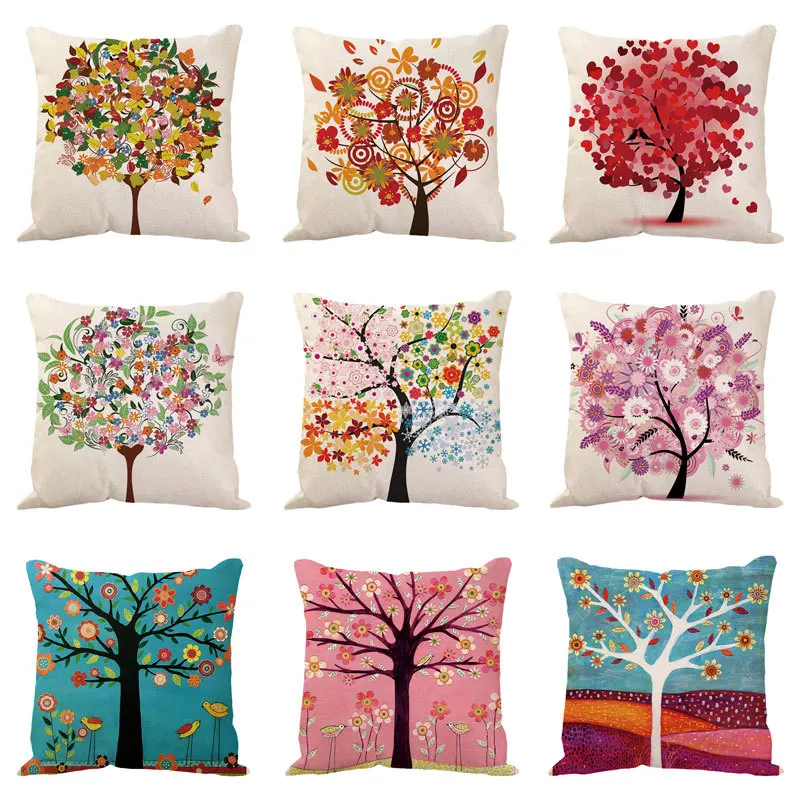 Decorative Throw Pillow Case Green Wealth Tree Print Cartoon Coloful Plant Trees Cushion Cover for Sofa Home Almofadas 45x45cm
Decorative Throw Pillow Case Green Wealth Tree Print Cartoon Coloful Plant Trees Cushion Cover for Sofa Home Almofadas 45x45cm