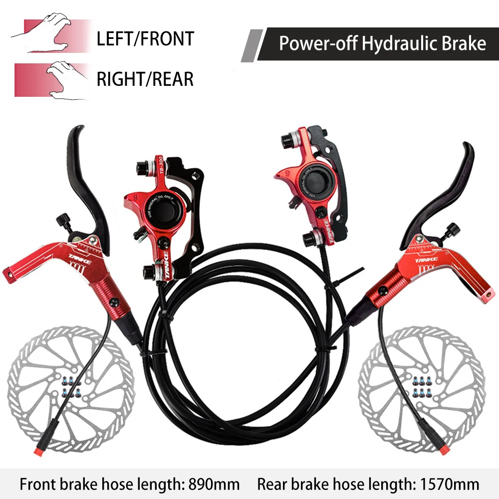 E-Bike Hydraulic Brake Set with 160mm Rotors Front and Rear Hydraulic Disc Brake Caliper Lever Electric Bikes Parts
E-Bike Hydraulic Brake Set with 160mm Rotors Front and Rear Hydraulic Disc Brake Caliper Lever Electric Bikes Parts