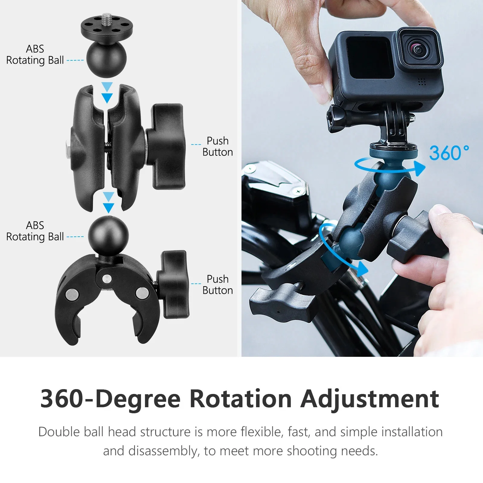 Bike Clamp For Gopro11 Bicycle Motorcycle Holder Bracket Sports Riding For DJI 360 Degree Rotation Vigorous Clamp Accessories
Bike Clamp For Gopro11 Bicycle Motorcycle Holder Bracket Sports Riding For DJI 360 Degree Rotation Vigorous Clamp Accessories