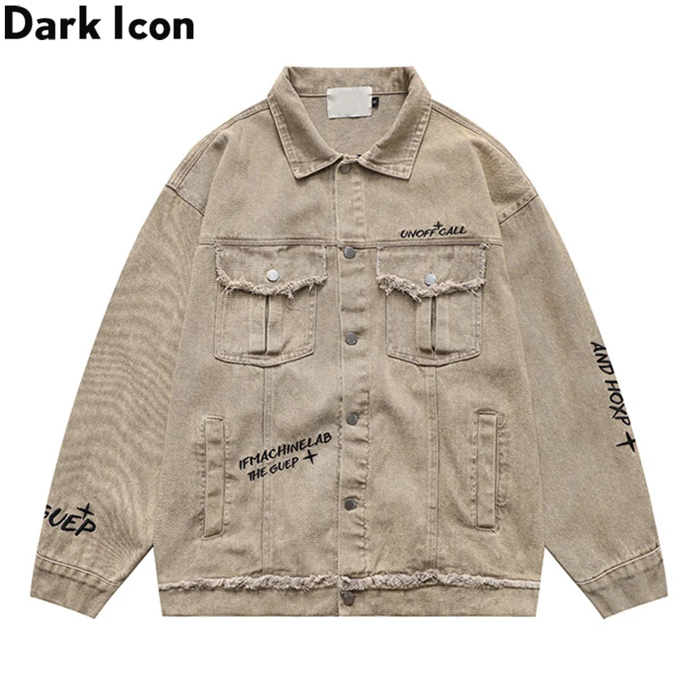 Dark Icon Letters Embroidery Jeans Jacket Men Women 2022 Autumn Washed Denim High Street Men's Jackets
Dark Icon Letters Embroidery Jeans Jacket Men Women 2022 Autumn Washed Denim High Street Men's Jackets