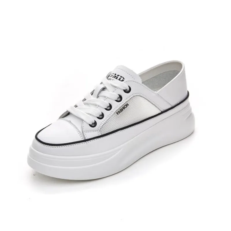 New Genuine Leather Women Sneakers Lace Up Flat Shoes Small White Shoes Mesh Summer Casual Shoes Flats
New Genuine Leather Women Sneakers Lace Up Flat Shoes Small White Shoes Mesh Summer Casual Shoes Flats