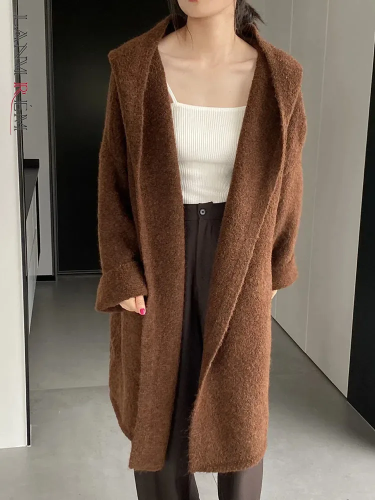 LANMREM 2023 зимнее пальто средней длины с капюшоном женские повседневные свободные однотонные теплые куртки модная женская новая одежда 2AA3500
LANMREM 2023 зимнее пальто средней длины с капюшоном женские повседневные свободные однотонные теплые куртки модная женская новая одежда 2AA3500