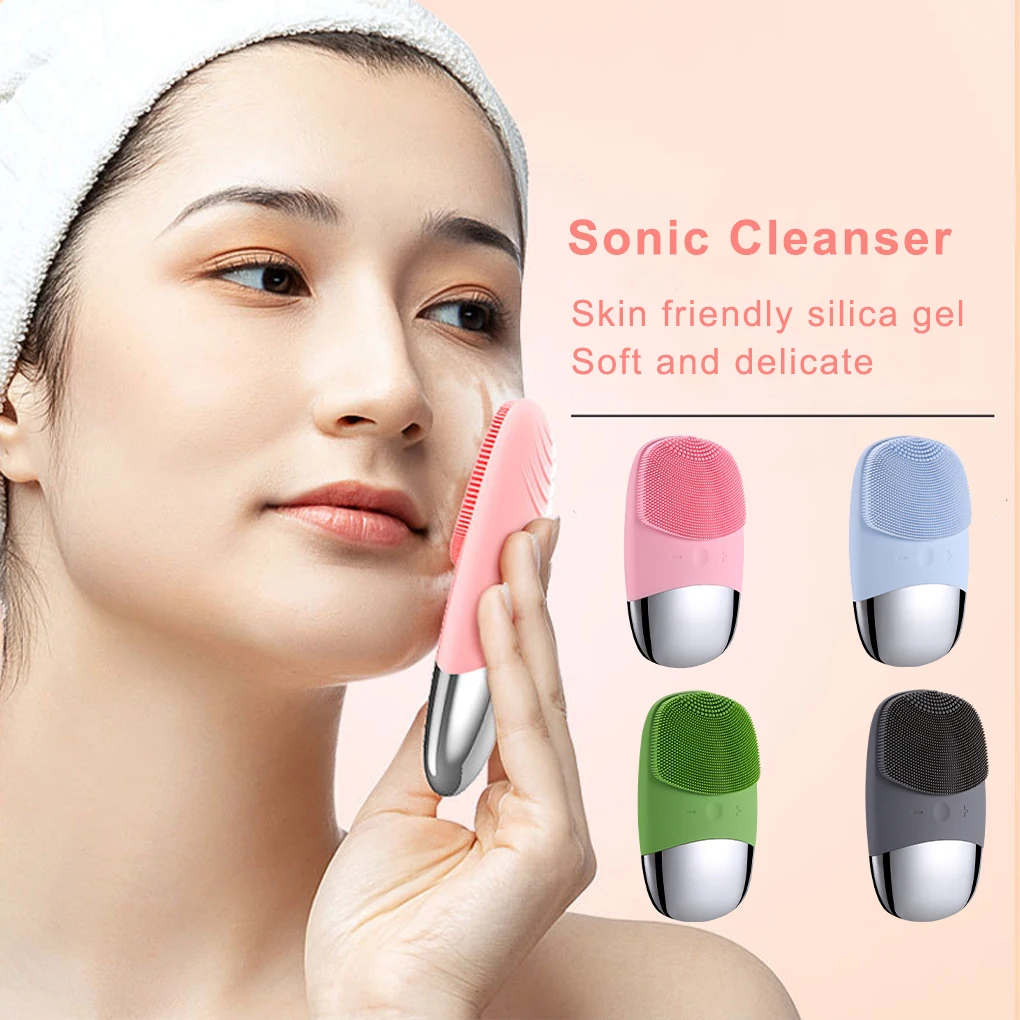 Mini Electric Facial Cleaning Brush Soft Silicone Massager 5 Gears Adjustable Face Washing Tool Portable Pore Cleaning Device 
Mini Electric Facial Cleaning Brush Soft Silicone Massager 5 Gears Adjustable Face Washing Tool Portable Pore Cleaning Device