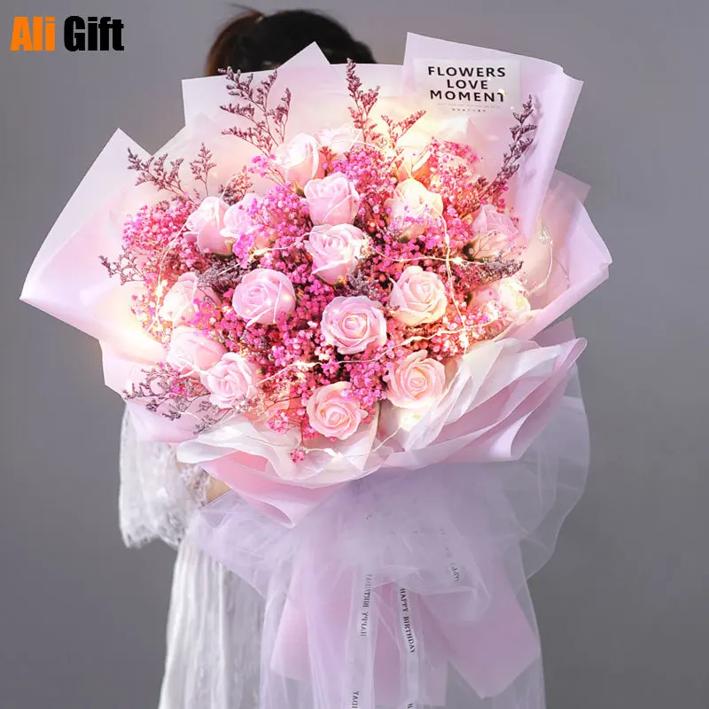 

Full Sky Star Bouquet Large Bouquet of Dried Flowers Immortal Flowers Fresh Flower Soap Confession Birthday Gift for Girlfriend