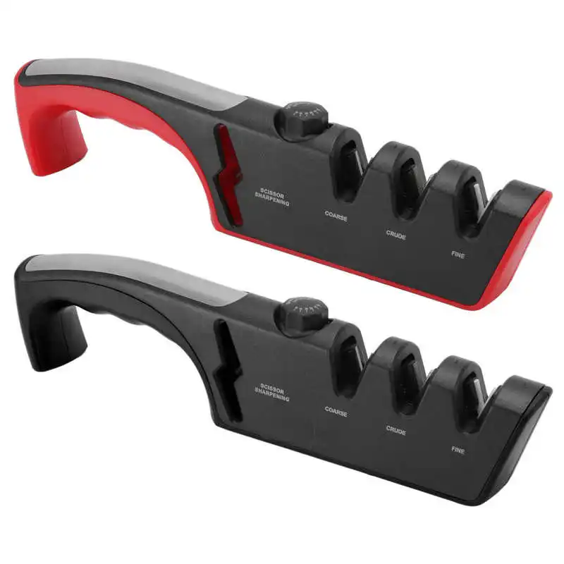 Точилка для ножей, алмазная, черная, эргономичная, многофункциональная, регулируемая, 3 этапа, кухонный инструмент 
Точилка для ножей, алмазная, черная, эргономичная, многофункциональная, регулируемая, 3 этапа, кухонный инструмент