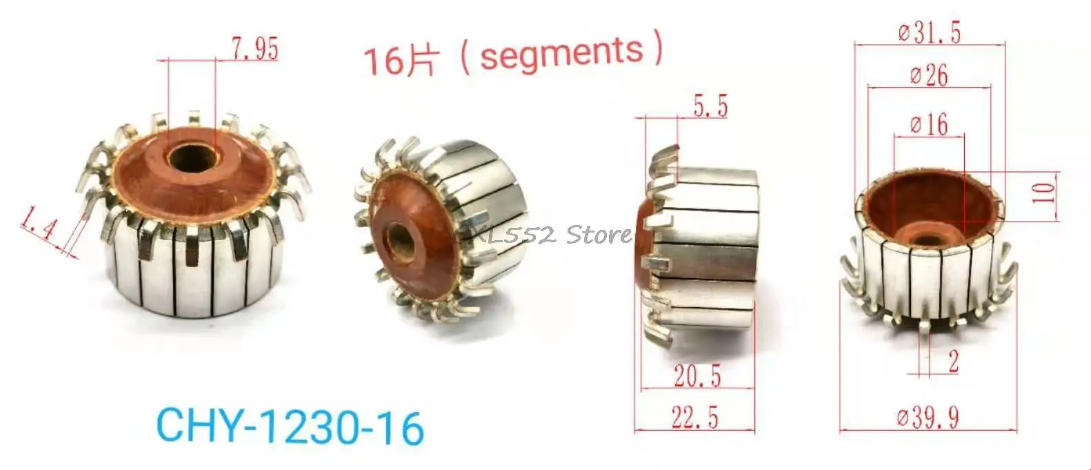 1 шт., 7,95x20,5 (22,5) x мм, 16P
1 шт., 7,95x20,5 (22,5) x мм, 16P