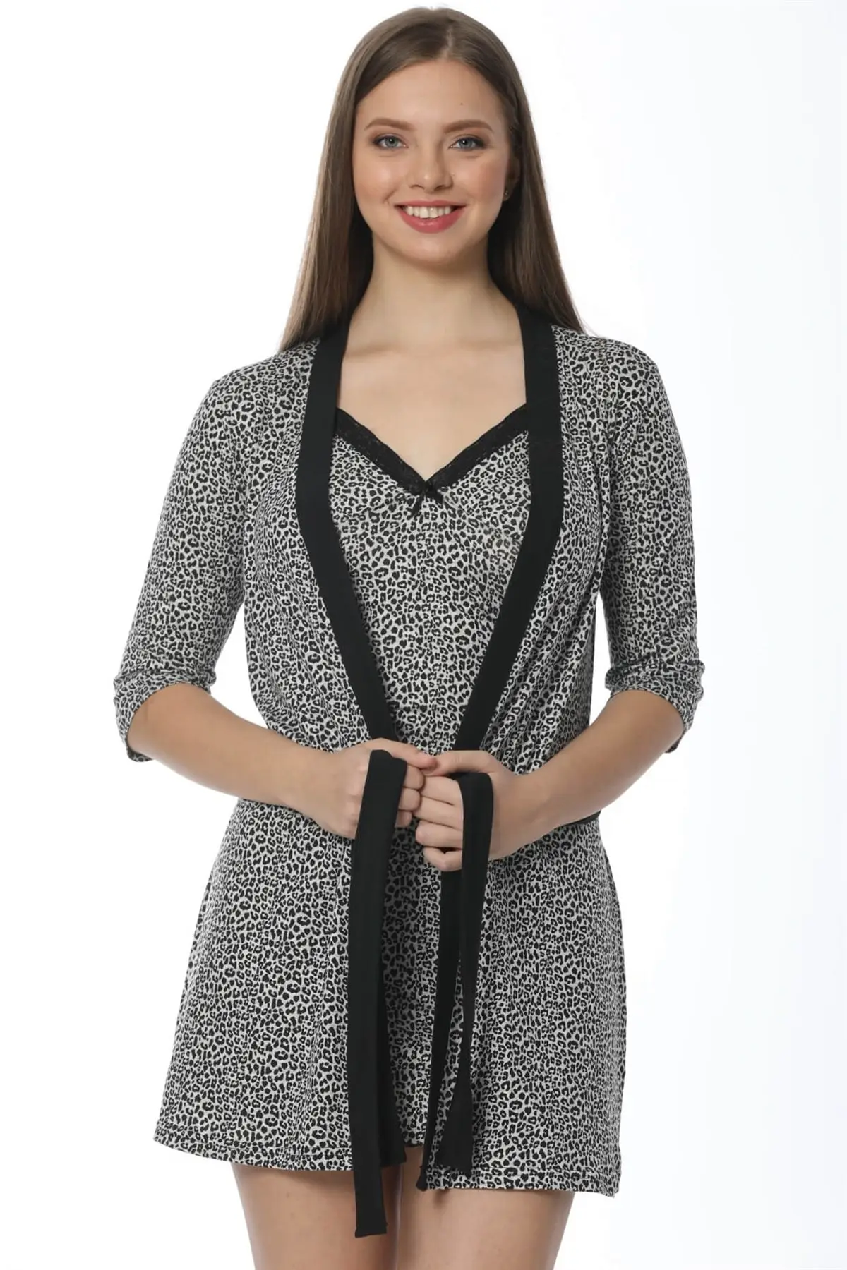 Dressing Gown Gray Leopard pattern Nightgown Dressing Suit Bathrobe Dressing Gown Gown Gown
Dressing Gown Gray Leopard pattern Nightgown Dressing Suit Bathrobe Dressing Gown Gown Gown