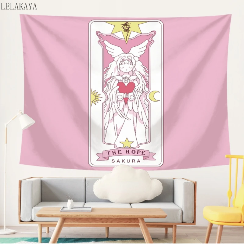 Карточка Captor Sakura гобелен мультфильм аниме фоновый гобелен Розовый Настенный Гобелен для девушек студентов искусственная ткань
Карточка Captor Sakura гобелен мультфильм аниме фоновый гобелен Розовый Настенный Гобелен для девушек студентов искусственная ткань