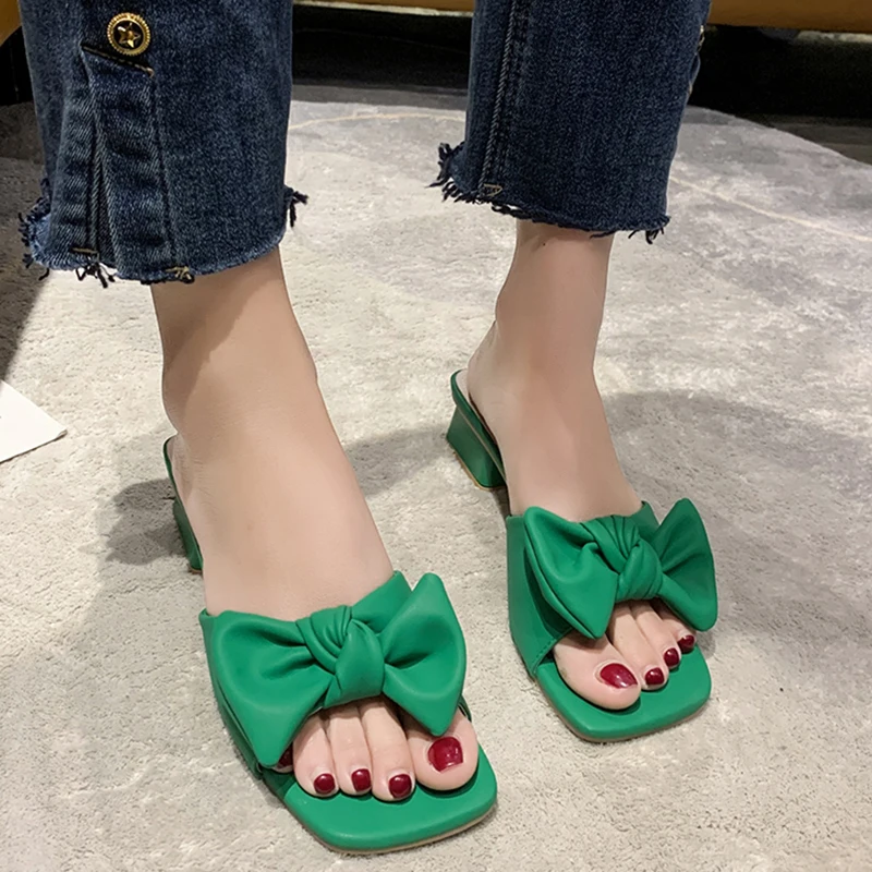 Rimocy Plus Size 42 Green Bowknot Slippers Women Comfortable Low Heels Square Toe Slides Woman 2022 Summer Square Heels Sandals
Rimocy Plus Size 42 Green Bowknot Slippers Women Comfortable Low Heels Square Toe Slides Woman 2022 Summer Square Heels Sandals