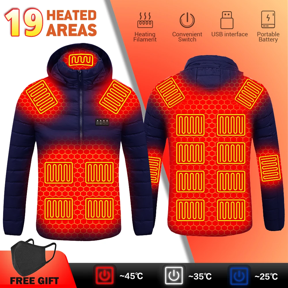 Motorcycle Heating Jacket Winter Skiing Hooding Heated Jacket Windproof Hiking Warm Bottom Fishing 19 Areas Heated Clothes
Motorcycle Heating Jacket Winter Skiing Hooding Heated Jacket Windproof Hiking Warm Bottom Fishing 19 Areas Heated Clothes