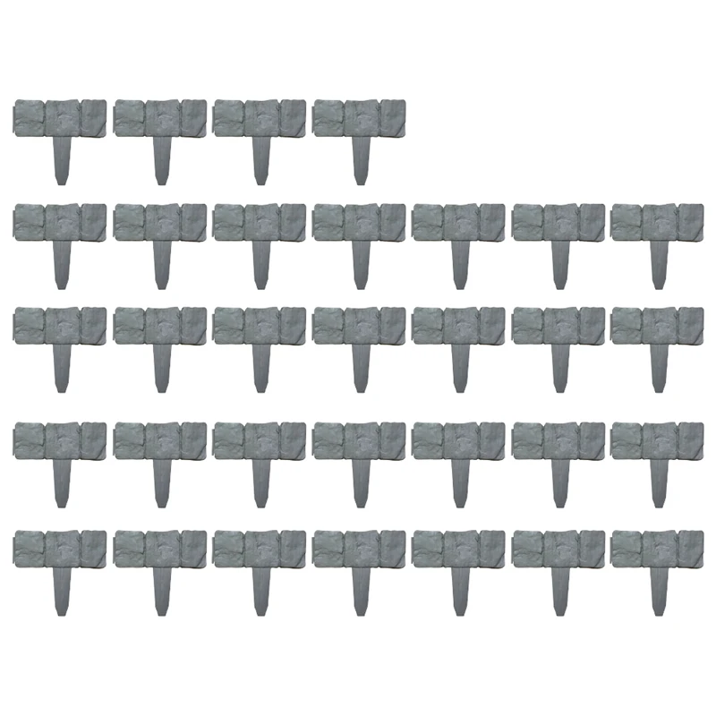 32PCS PP Plastic Fence Garden Fence Inserted Fence Gardening Grass Fence Stone Effect Lawn
32PCS PP Plastic Fence Garden Fence Inserted Fence Gardening Grass Fence Stone Effect Lawn