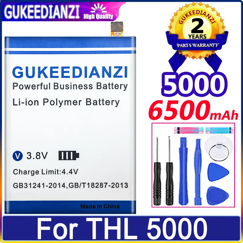 Brand High Capacity Replacement Battery 6500mAh For THL 5000 THL5000 Elephone P5000 DEXP Ixion XL5" ML5 Bateria Warranty 1 Year
Brand High Capacity Replacement Battery 6500mAh For THL 5000 THL5000 Elephone P5000 DEXP Ixion XL5" ML5 Bateria Warranty 1 Year