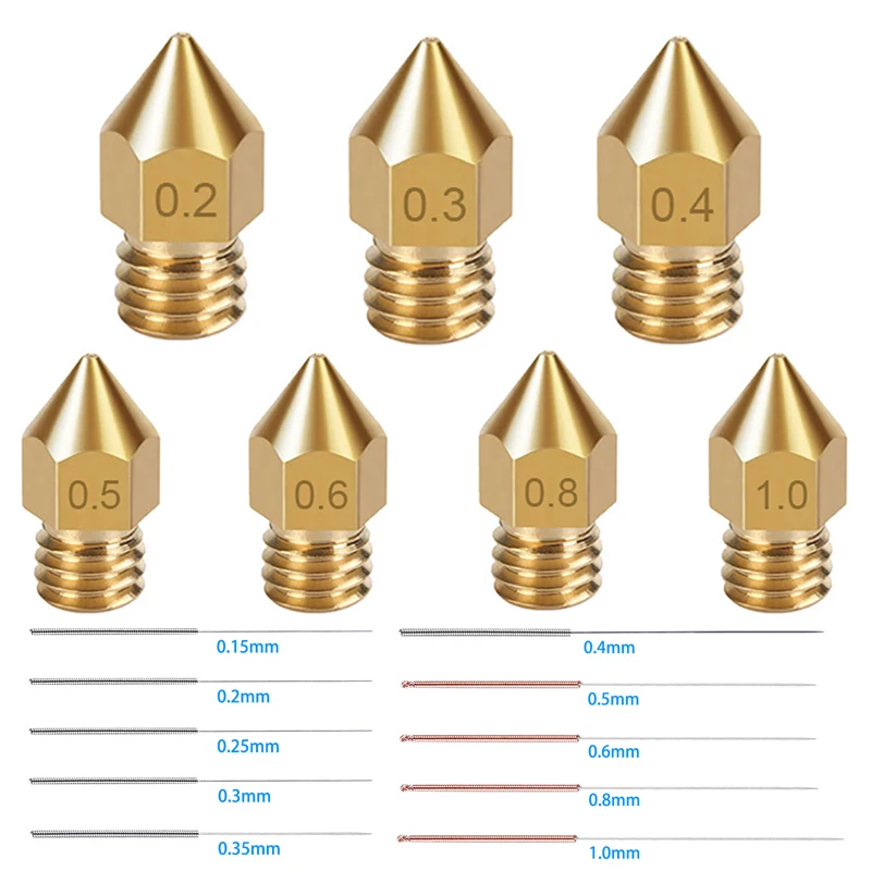 10PCS Premium MK8 Nozzle Cleaning Needle Kit for Makebot CR10 Ender 3 V2 Anycubic Kobra Kingroon KP3S 3D Printer Nozzles 1.75mm
10PCS Premium MK8 Nozzle Cleaning Needle Kit for Makebot CR10 Ender 3 V2 Anycubic Kobra Kingroon KP3S 3D Printer Nozzles 1.75mm