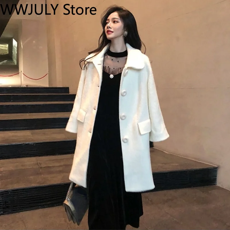 2021 Autumn Vintage Velvet Dress Women Lace Design Black Y2k Midi Long Sleeve Evening Party Korean Fashion | Женская одежда