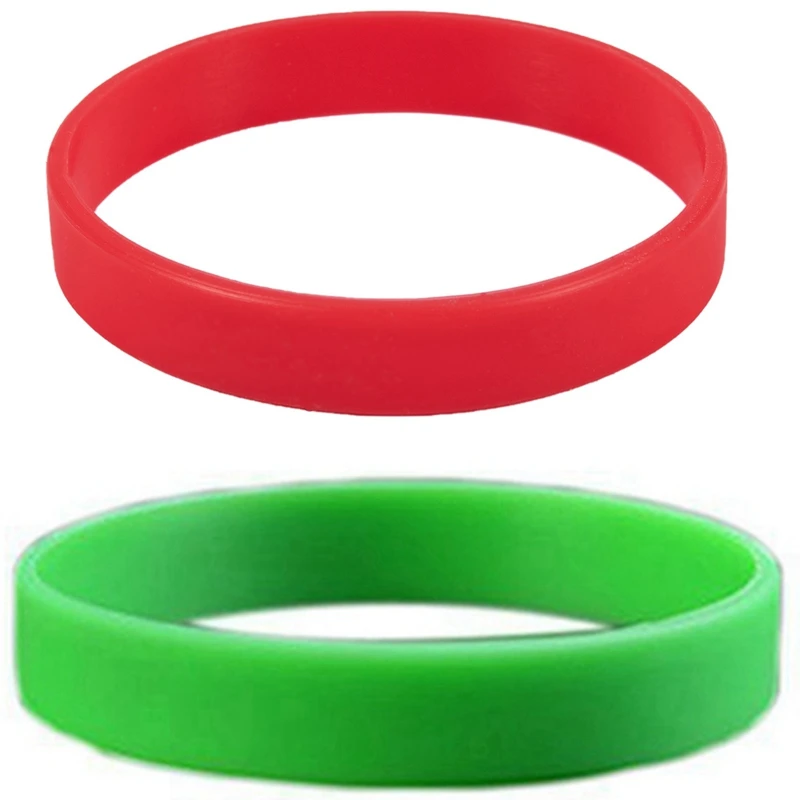 2Pcs Fashion Silicone Rubber Elasticity Wristband Wrist Band Cuff Bracelet Bangle - Red & Green
2Pcs Fashion Silicone Rubber Elasticity Wristband Wrist Band Cuff Bracelet Bangle - Red & Green