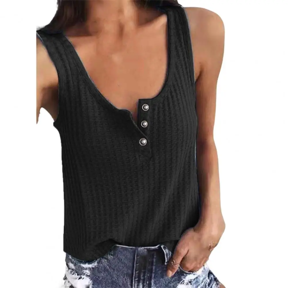 Soft Texture Simple Female Summer Pure Color Vest Breathable Summer Camisole Buttons Collar for Daily Wear
Soft Texture Simple Female Summer Pure Color Vest Breathable Summer Camisole Buttons Collar for Daily Wear