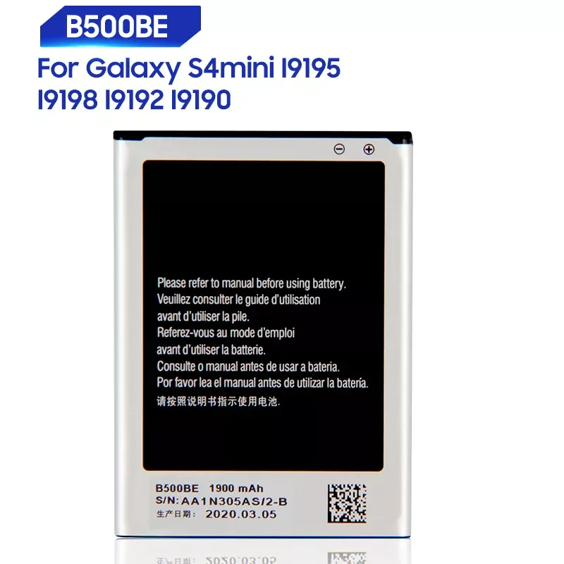 NEW2022 Replacement Battery For Samsung Galaxy S4 Mini Project i9190 i9192 i9198 i9195 J Mini B500BE B500AE With NFC 1900mAh
NEW2022 Replacement Battery For Samsung Galaxy S4 Mini Project i9190 i9192 i9198 i9195 J Mini B500BE B500AE With NFC 1900mAh
