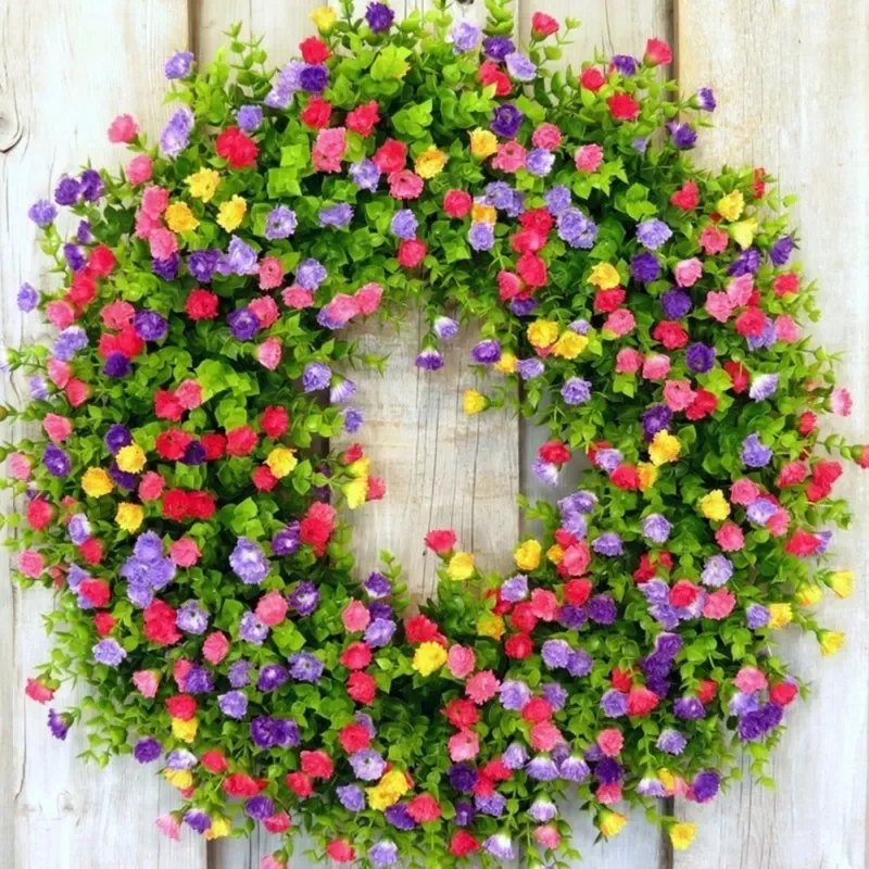 Colorful Spring Wreath Farmhouse Colorful Cottage Wreath Artificial Flowers Wreath Decor for Front Door Wall Wedding Home Decor
Colorful Spring Wreath Farmhouse Colorful Cottage Wreath Artificial Flowers Wreath Decor for Front Door Wall Wedding Home Decor