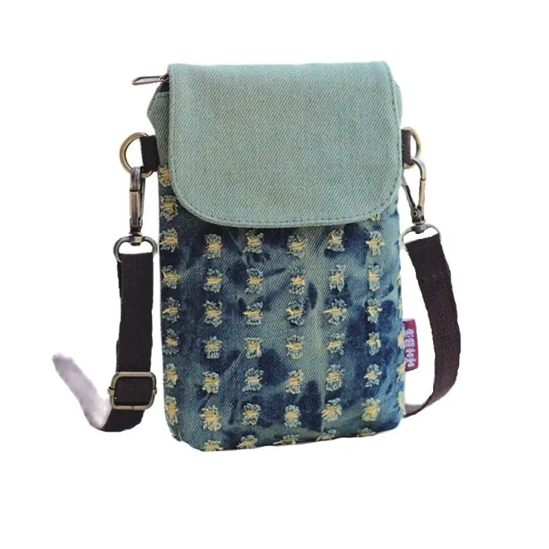 Cotton Denim Hole Women's Shoulder Cross-body Bag Brands 2023 Ladies Mini Handbag Female Small Phone Purse Money Pouch for Girls
Cotton Denim Hole Women's Shoulder Cross-body Bag Brands 2023 Ladies Mini Handbag Female Small Phone Purse Money Pouch for Girls