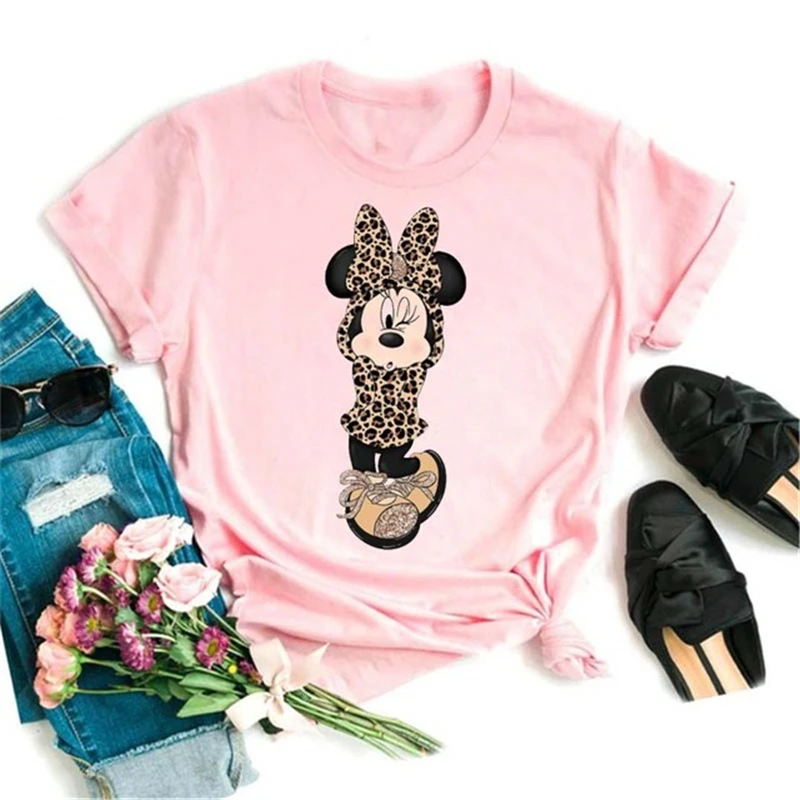 Flower Leopard Mouse Black T-shirt Female Clothes Women's Clothing Summer Fashion Short Sleeves Tops Cartoon Casual T Shirts
Flower Leopard Mouse Black T-shirt Female Clothes Women's Clothing Summer Fashion Short Sleeves Tops Cartoon Casual T Shirts