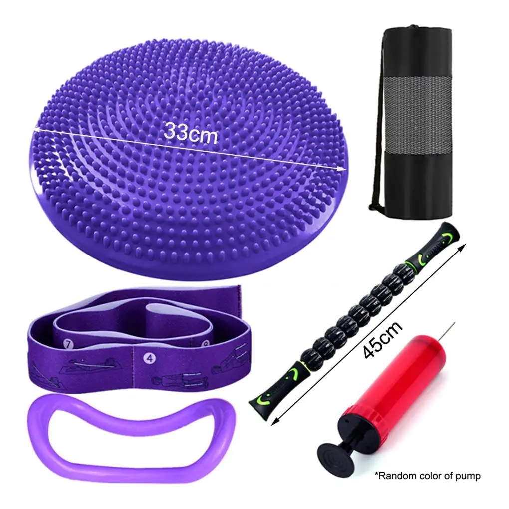 Yoga Wobble Cushion Balance Disc Set Yoga Stretch Belt Yoga Ring Massage Stick for Gym Home Fitness Exercise Equipment
Yoga Wobble Cushion Balance Disc Set Yoga Stretch Belt Yoga Ring Massage Stick for Gym Home Fitness Exercise Equipment