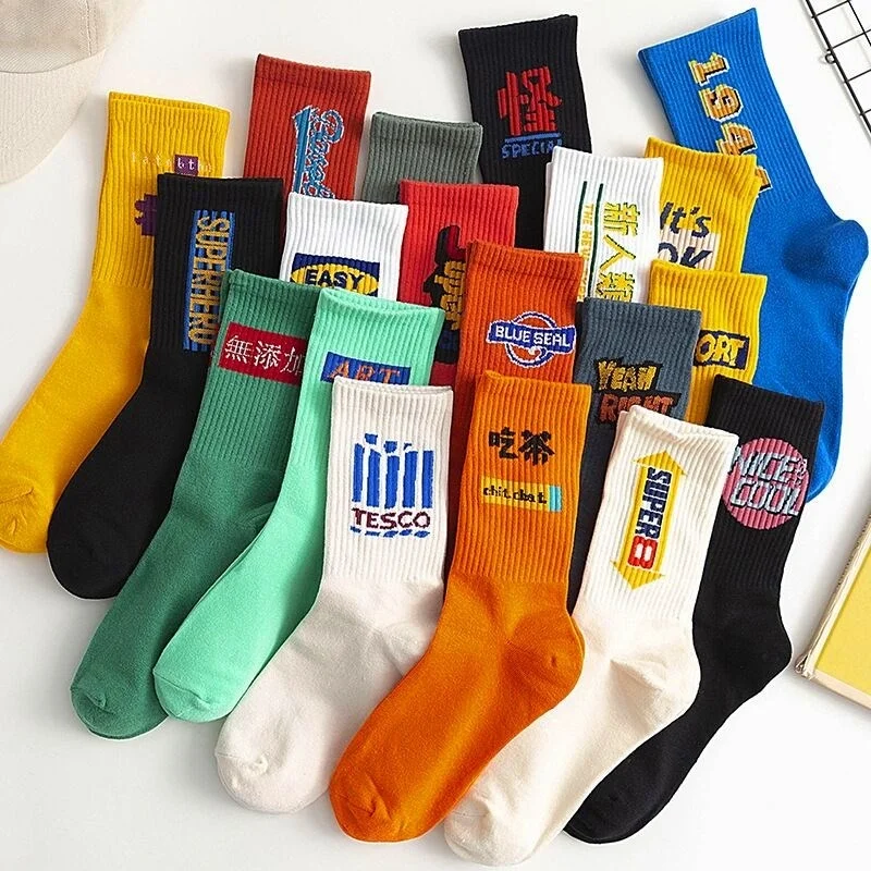 Korean Japanese Style Casual Harajuku Street Skateboard Women Funny Socks Happy Breathable Character Letter Girls Ladies Socks
Korean Japanese Style Casual Harajuku Street Skateboard Women Funny Socks Happy Breathable Character Letter Girls Ladies Socks