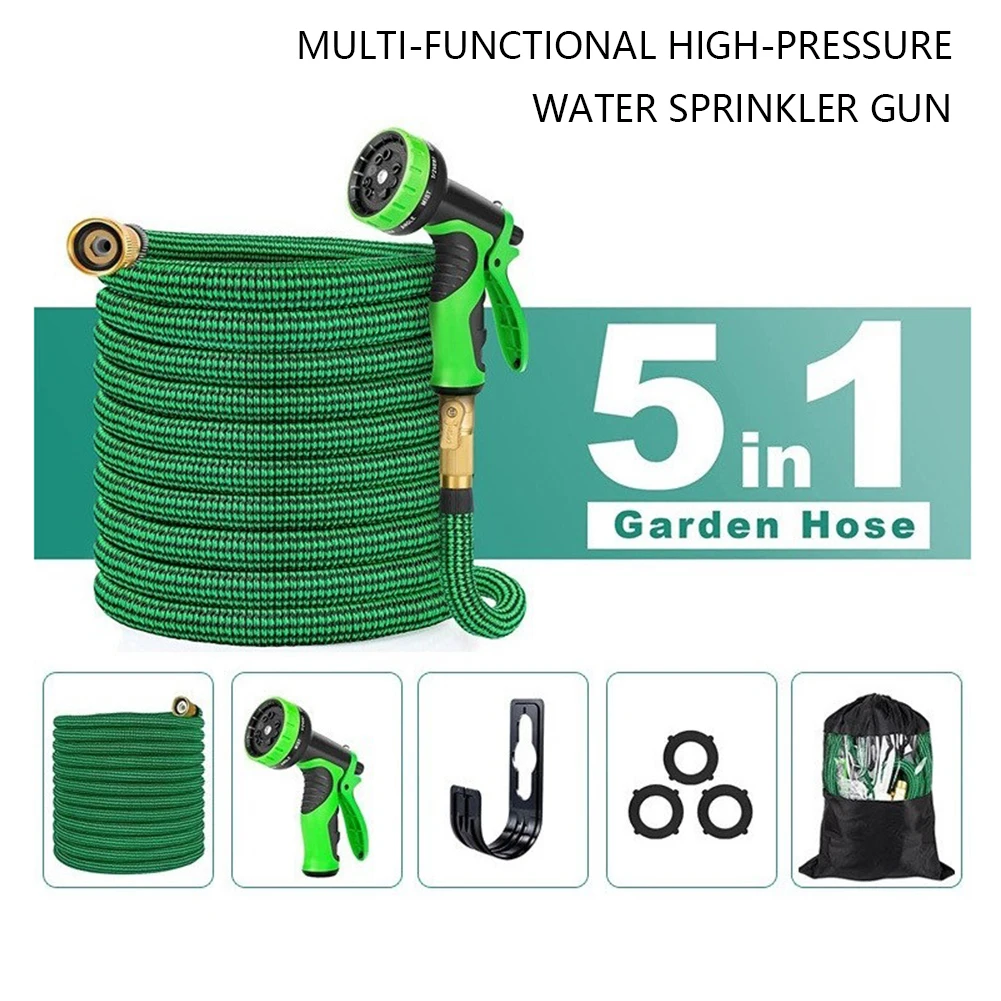 

100ft Garden Hose Anti-Cracking Expandable Water Hose Abrasion Resistant Washing Hose Pipe for Watering House/Yard/Garden Plants