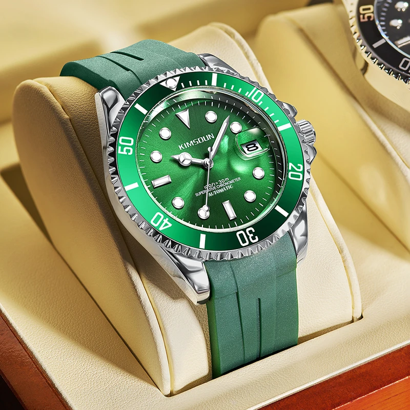 KIMSDUN-Rolex Green Water Ghost Watch Silicone Strap Men's Fashion Luminous Waterproof Business Trend Mechanical Men's Watch
KIMSDUN-Rolex Green Water Ghost Watch Silicone Strap Men's Fashion Luminous Waterproof Business Trend Mechanical Men's Watch