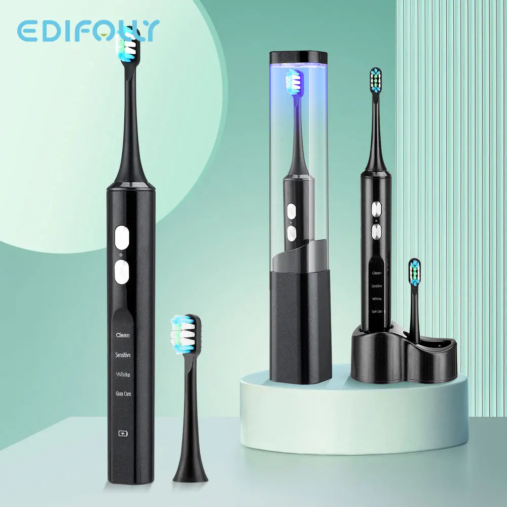 Electric Sonic Tooth Brush With Holder UV Disinfection Adult Smart Timer Rechargeable Toothbrush Teeth Whitening Oral Care
Electric Sonic Tooth Brush With Holder UV Disinfection Adult Smart Timer Rechargeable Toothbrush Teeth Whitening Oral Care