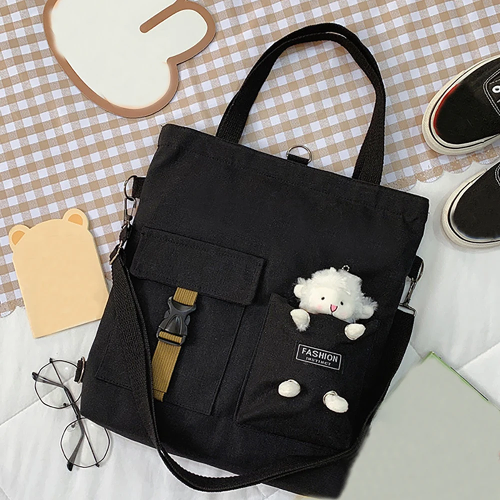 Women's Canvas Bag Female Cool Girl Single Shoulder Bag For Women Messenger Doll Cute Cow Bear Crossbody Bag Pockets Square
Women's Canvas Bag Female Cool Girl Single Shoulder Bag For Women Messenger Doll Cute Cow Bear Crossbody Bag Pockets Square