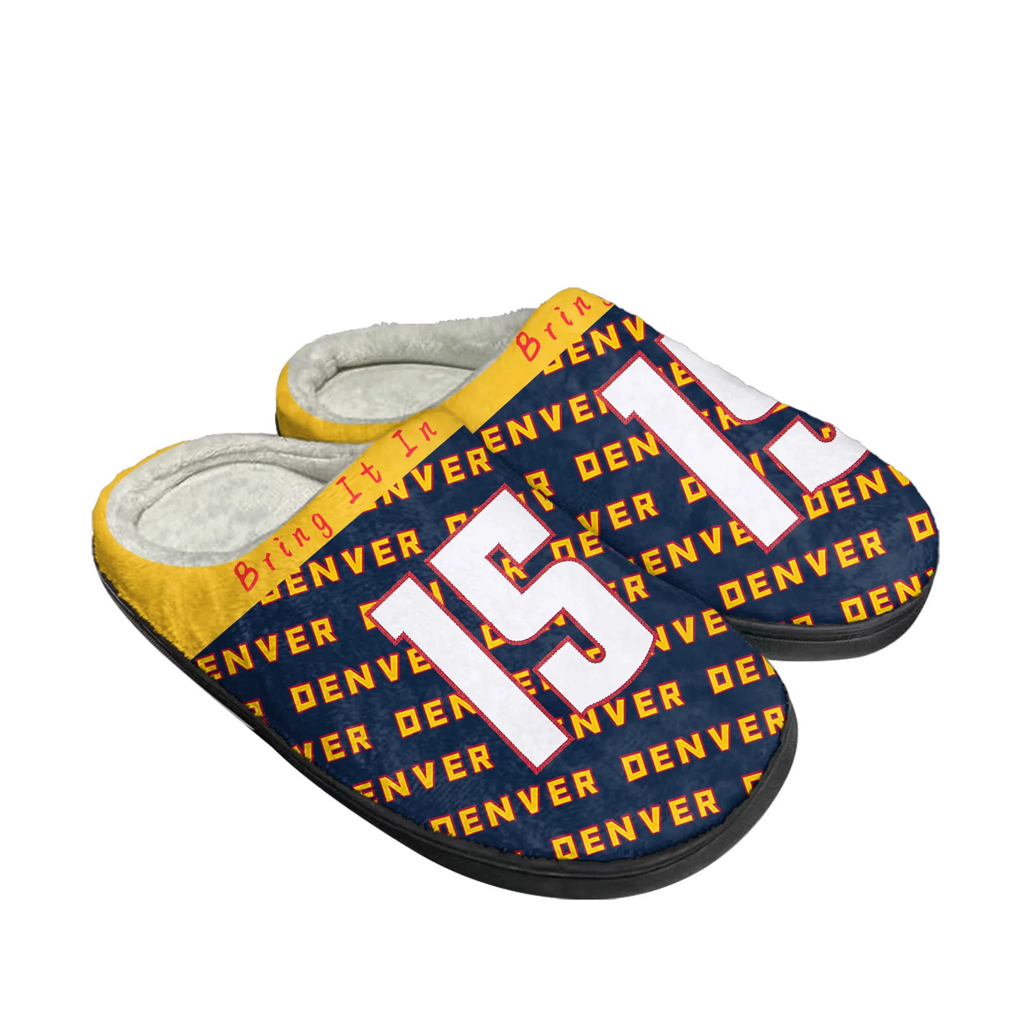 Denver Number 15 27 1 Bring It In Home Cotton Slippers Mens Womens Plush Bedroom Casual Keep Warm Shoes Indoor Customized Shoe
Denver Number 15 27 1 Bring It In Home Cotton Slippers Mens Womens Plush Bedroom Casual Keep Warm Shoes Indoor Customized Shoe