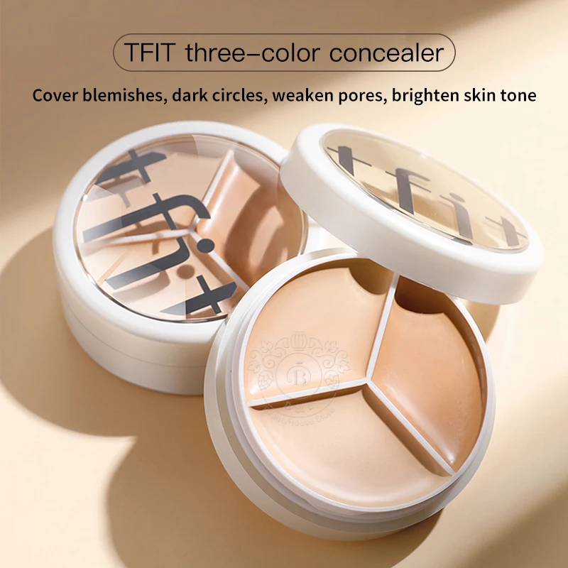 

Korea Cosmetics TFIT 3-color Concealer Palette Professional Makeup Conceal Cream for Face Eye Contour Dark Circles Corrector 3g
