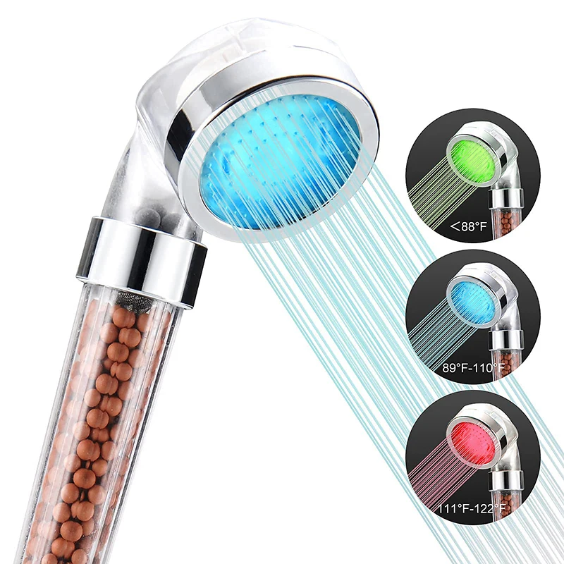 Светодиодная Лейка для душа с шлангом и кронштейном для душа, ручной фильтр высокого давления, изменение цвета воды при температуре воды
Светодиодная Лейка для душа с шлангом и кронштейном для душа, ручной фильтр высокого давления, изменение цвета воды при температуре воды