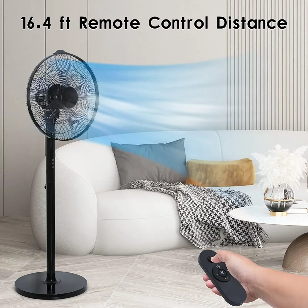 ZAOXI Pedestal Fan, Adjustable 12 Levels Speed 9 Hours Timer 90 Degree Horizontal Oscillating Remote Control 14"
ZAOXI Pedestal Fan, Adjustable 12 Levels Speed 9 Hours Timer 90 Degree Horizontal Oscillating Remote Control 14"
