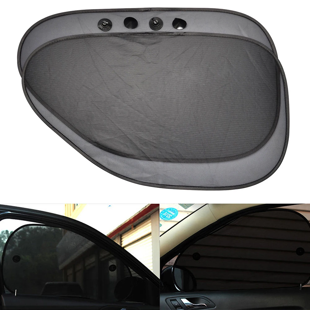 2Pcs Black Car Side Rear Window Sunshade Sun Shade Cover Visor Mesh Shield UV Block Protect 65 x 38cm Car Accessories
2Pcs Black Car Side Rear Window Sunshade Sun Shade Cover Visor Mesh Shield UV Block Protect 65 x 38cm Car Accessories