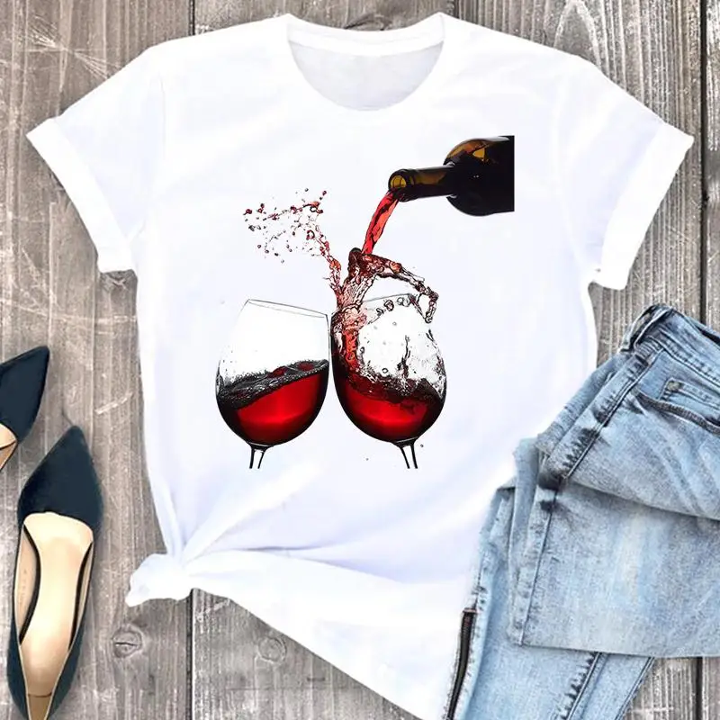 Women Clothes Watercolor Wine Happy Time Short Sleeve Print Tshirt Female Top Cartoon Clothing Fashion Graphic Tee T-shirt
Women Clothes Watercolor Wine Happy Time Short Sleeve Print Tshirt Female Top Cartoon Clothing Fashion Graphic Tee T-shirt
