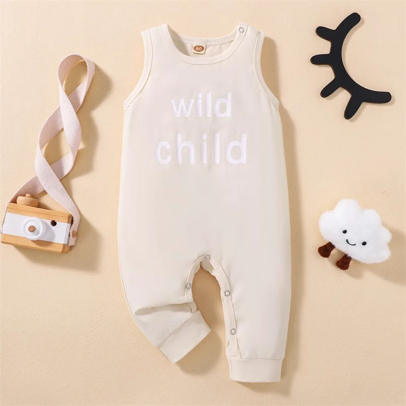 Infant Baby Girls Boys Romper Letter Print Round Neck Sleeveless Jumpsuits Summer Casual Clothes
Infant Baby Girls Boys Romper Letter Print Round Neck Sleeveless Jumpsuits Summer Casual Clothes