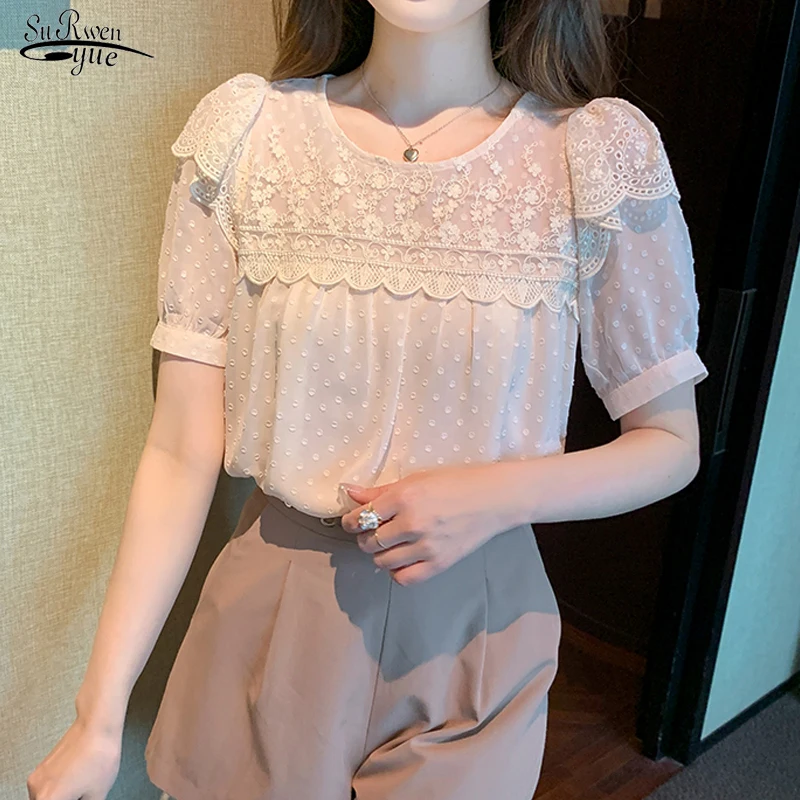 Новая модная шифоновая женская блузка и топы, кружевные в горошек 2023, офисные элегантные женские рубашки с коротким рукавом, одежда, блузы ...
Новая модная шифоновая женская блузка и топы, кружевные в горошек 2023, офисные элегантные женские рубашки с коротким рукавом, одежда, блузы ...