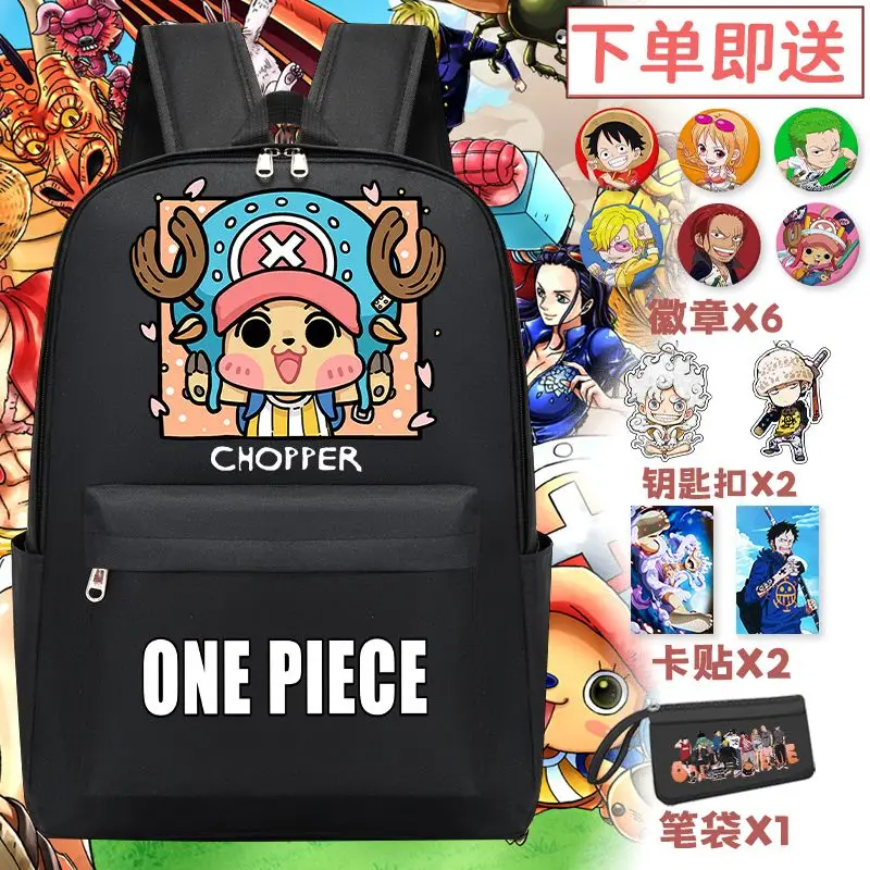 

Цельный школьный рюкзак Luffy Zoro с аниме на молнии, мужской рюкзак, модная Корейская версия, трендовый рюкзак через плечо ins, рождественский подарок