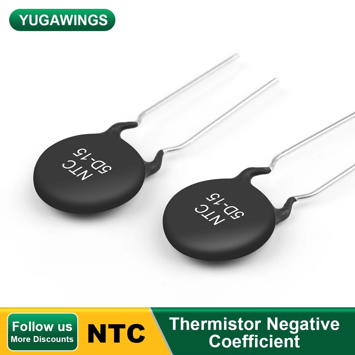 

10Pcs NTC Thermistor Negative Temperature Coefficient 2.5D 5D 8D 10D 16D 20D 33D 47D 7 9 11 13 15 20 25 3D-15 Variable Resistor
