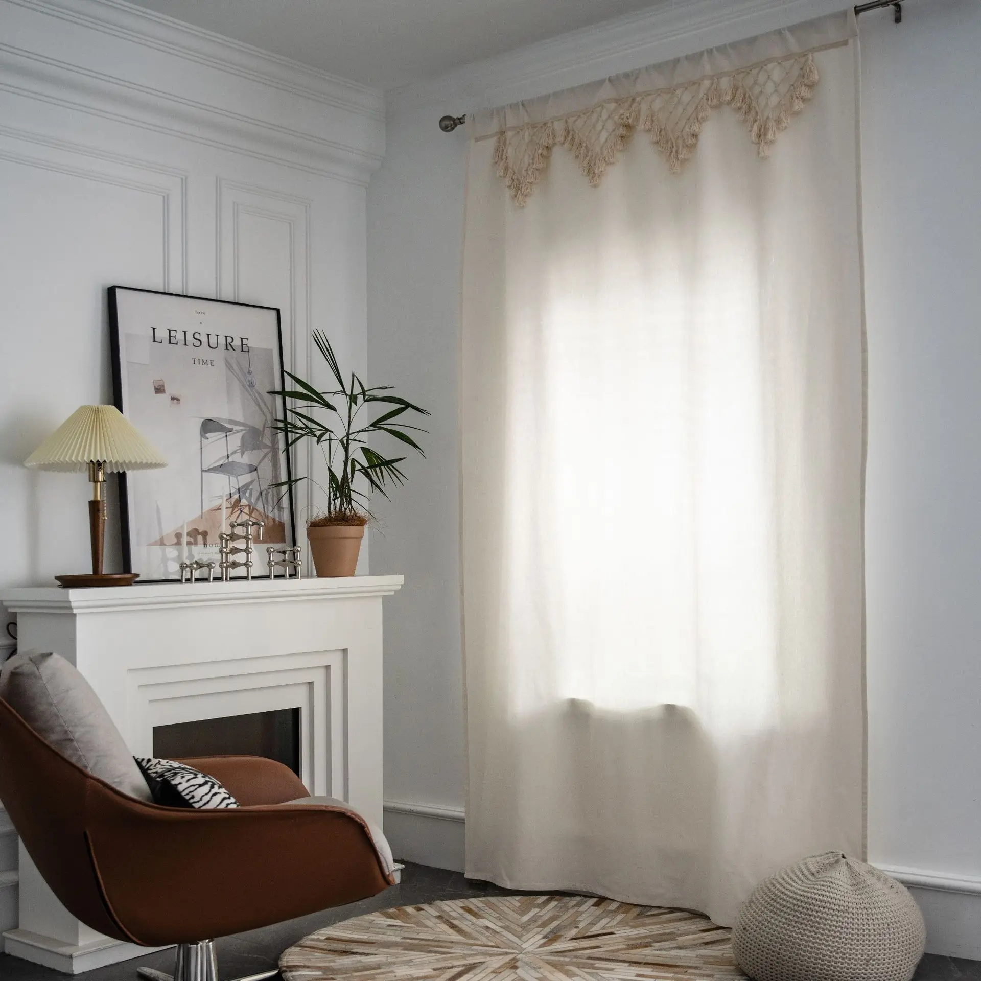 Boho Style Cotton Linen Hand Woven Tassel Curtain Semi Blackout Curtains for Living Room Bedroom Kitchen Home Decoration Curtain 
Boho Style Cotton Linen Hand Woven Tassel Curtain Semi Blackout Curtains for Living Room Bedroom Kitchen Home Decoration Curtain