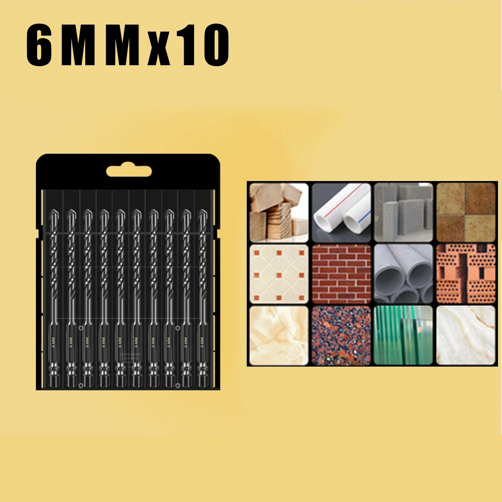 10 Pcs Construction Drill Bit Multi-functional Bits Set For Tile Glass Ceramic Marble Cutting Drilling Tools Accessories
10 Pcs Construction Drill Bit Multi-functional Bits Set For Tile Glass Ceramic Marble Cutting Drilling Tools Accessories